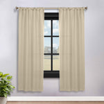 Blackout Window Curtains Solid Room Darkening Rod Pocket Set of 2