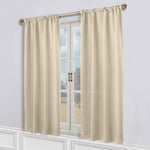 Blackout Window Curtains Solid Room Darkening Rod Pocket Set of 2