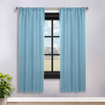 Blackout Window Curtains Solid Room Darkening Rod Pocket Set of 2