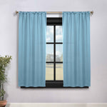 Blackout Window Curtains Solid Room Darkening Rod Pocket Set of 2