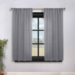 Blackout Window Curtains Solid Room Darkening Rod Pocket Set of 2