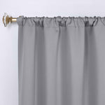 Blackout Window Curtains Solid Room Darkening Rod Pocket Set of 2