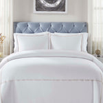 100% Cotton Two-Line Embroidered Duvet Cover Set