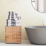 Superior Cotton 8-Piece Towel Set with Greek Scroll and Floral Pattern