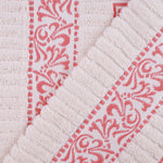 Superior Cotton 8-Piece Towel Set with Greek Scroll and Floral Pattern