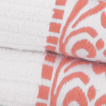 Superior Cotton 8-Piece Towel Set with Greek Scroll and Floral Pattern