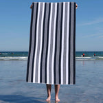 Maui Striped Oversized Cotton Beach Towel Set of 2 Piece