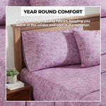 Superior Melange Flannel Cotton Two-Toned Fuzzy Pillowcases, Set of 2