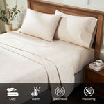 Superior Melange Flannel Cotton Two-Toned Fuzzy Pillowcases, Set of 2