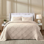 Superior Tanta Cotton Medium Weight Textured Circles Woven Coverlet