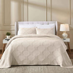 Superior Tanta Cotton Medium Weight Textured Circles Woven Coverlet