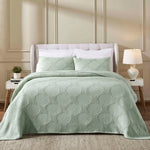 Superior Tanta Cotton Medium Weight Textured Circles Woven Coverlet