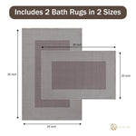Superior Troy Solid Non-Slip Machine Washable Bath Rug Set