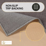 Superior Troy Solid Non-Slip Machine Washable Bath Rug Set