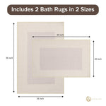 Superior Troy Solid Non-Slip Machine Washable Bath Rug Set