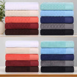 Superior Turkish Cotton Jacquard Herringbone Solid 12 Piece Face Towel