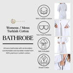Superior Turkish Cotton Terry Kimono Embroidered Unisex Bathrobe
