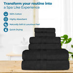 Superior Ultra Soft Cotton Quick Drying 12 Piece Assorted Towel Set