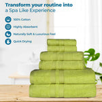 Superior Ultra Soft Cotton Quick Drying 12 Piece Assorted Towel Set