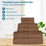 Superior Ultra Soft Cotton Quick Drying 12 Piece Assorted Towel Set