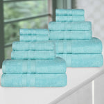 Superior Ultra Soft Cotton Quick Drying 12 Piece Assorted Towel Set