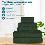 Superior Ultra Soft Cotton Quick Drying 12 Piece Assorted Towel Set