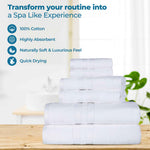 Superior Ultra Soft Cotton Quick Drying 12 Piece Assorted Towel Set