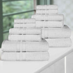 Superior Ultra Soft Cotton Quick Drying 12 Piece Assorted Towel Set