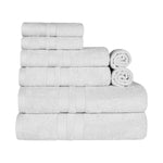 Superior Ultra-Soft Cotton Quick-Drying Solid 8 Piece Towel Set