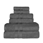 Superior Ultra Soft Cotton Absorbent Solid Assorted 6 Piece Towel Set