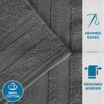 Superior Ultra Soft Cotton Absorbent Solid Assorted 6 Piece Towel Set