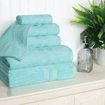 Superior Ultra Soft Cotton Absorbent Solid Assorted 6 Piece Towel Set