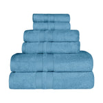 Superior Ultra Soft Cotton Absorbent Solid Assorted 6 Piece Towel Set
