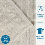 Superior Ultra Soft Cotton Absorbent Solid Assorted 6 Piece Towel Set