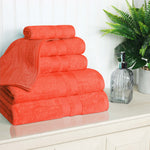 Superior Ultra Soft Cotton Absorbent Solid Assorted 6 Piece Towel Set