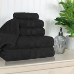 Superior Ultra Soft Cotton Absorbent Solid Assorted 6 Piece Towel Set