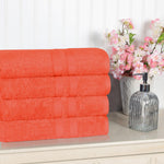 Superior Ultra Soft Cotton Absorbent Solid Bath Towel Set of 4