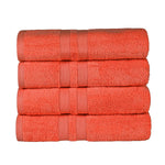 Superior Ultra Soft Cotton Absorbent Solid Bath Towel Set of 4