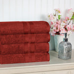 Superior Ultra Soft Cotton Absorbent Solid Bath Towel Set of 4