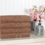 Superior Ultra Soft Cotton Absorbent Solid Bath Towel Set of 4