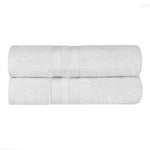 Superior Ultra-Soft Cotton Solid Medium Weight Bath Towel Set of 2