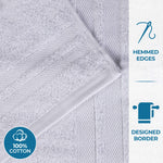 Superior Ultra-Soft Cotton Solid Medium Weight Bath Towel Set of 2