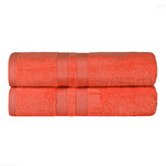 Superior Ultra-Soft Cotton Solid Medium Weight Bath Towel Set of 2
