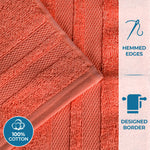 Superior Ultra-Soft Cotton Solid Medium Weight Bath Towel Set of 2