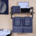 Superior Ultra-Soft Rayon from Bamboo Cotton Blend Bath and Hand Towel Set