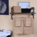 Superior Ultra-Soft Rayon from Bamboo Cotton Blend Bath and Hand Towel Set
