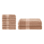 Superior Ultra-Soft Rayon from Bamboo Cotton Blend Bath and Hand Towel Set