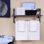 Superior Ultra-Soft Rayon from Bamboo Cotton Blend Bath and Hand Towel Set