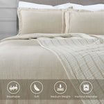 Superior Valencia Cotton Reversible Medium Weight Bedspread Set