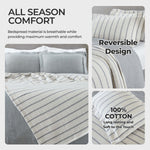 Superior Valencia Cotton Reversible Medium Weight Bedspread Set